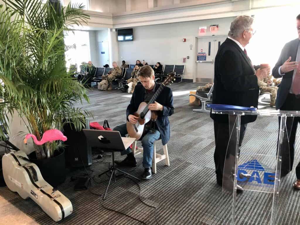 CAE Airport MIA route launch event music