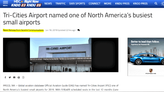 Tri-Cities Airport Busiest Small Airport