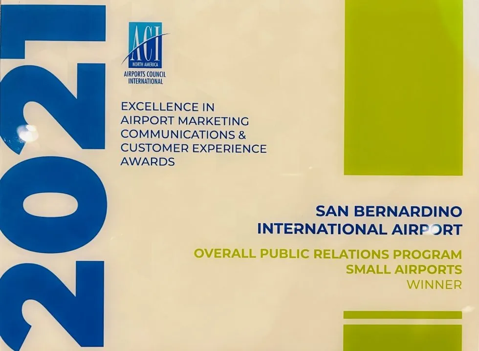ACI-NA Award for Public Relations Program Small Airports