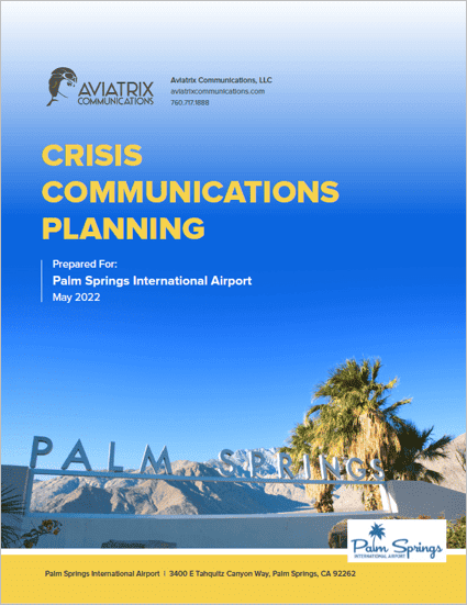 Airport Crisis communications planning