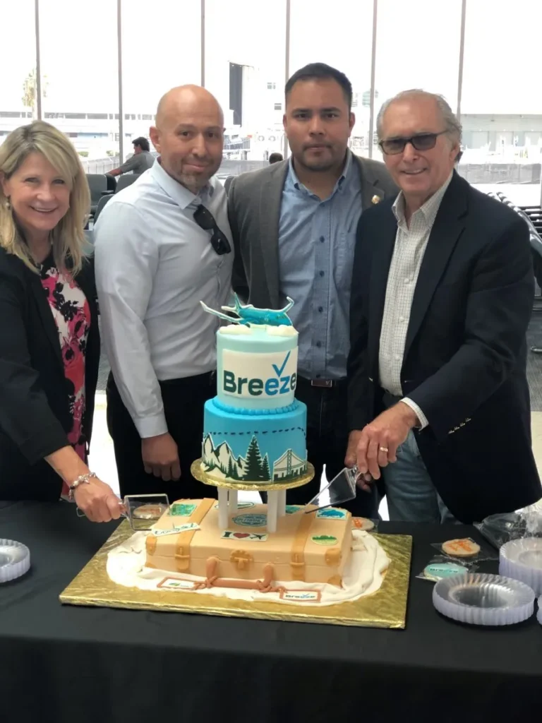 SBD Airport Breeze Route Launch Cake