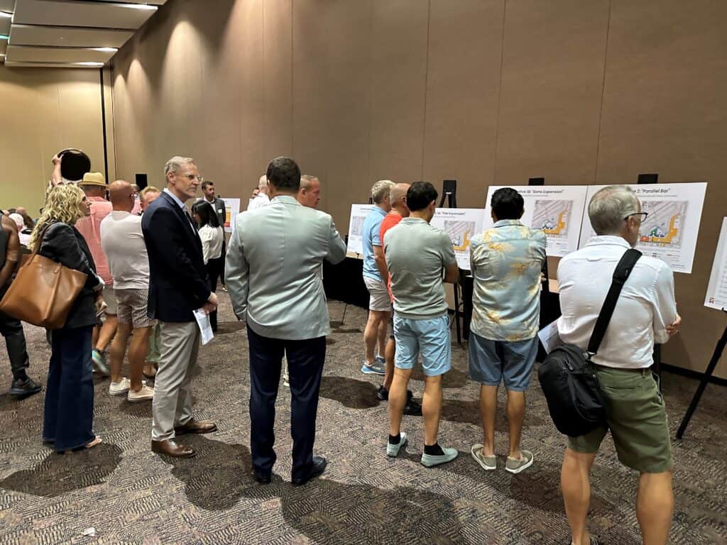 Visitors at the Palm Springs International Airport master plan open house